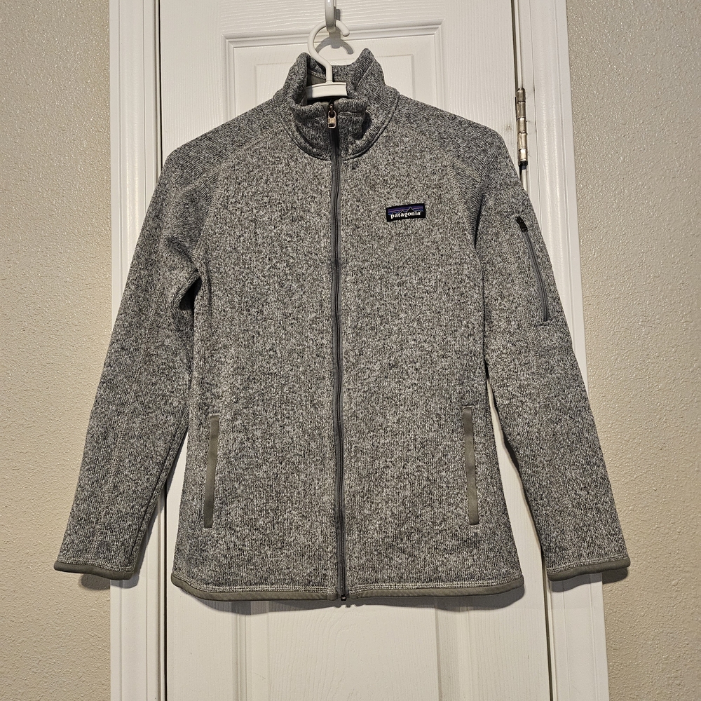 Patagonia Heather Gray Full-Zip Fleece Jacket